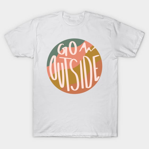 Go Outside lettering T-Shirt by emilystp23